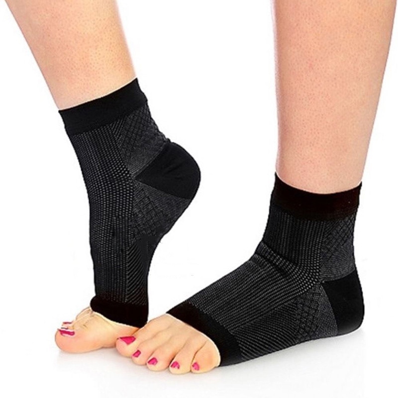 Soft New Fashion Unisex 1 Pair Compression Warm Open Toe Nylon Tight Casual Socks Recovery Socks Protect Arthritis Heel Socks