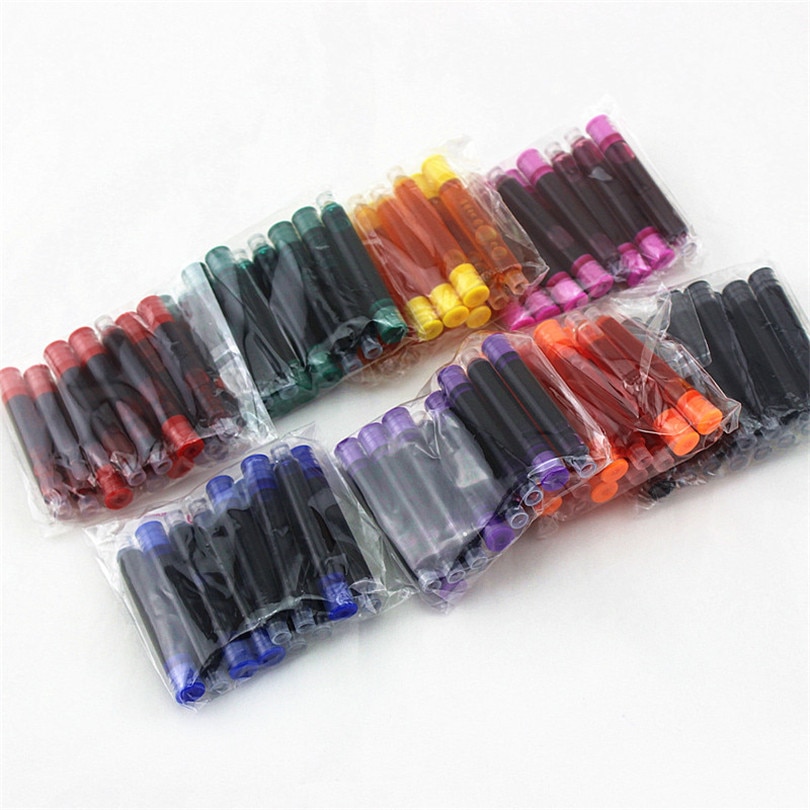3.4mm fountain pen Ink Cartridges 10pcs COLOR Blue or Black or red or green Stationery Office school supplies Writing