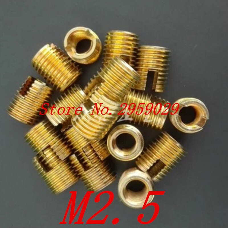 20pcs m2.5 302 Type Self Tapping insert/Self Tapping Screw Bushing steel with zinc