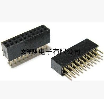 100Pcs Pitch1.27mm 2x10Pin 20 Pin Female Double Row Straight Header Connector Socket