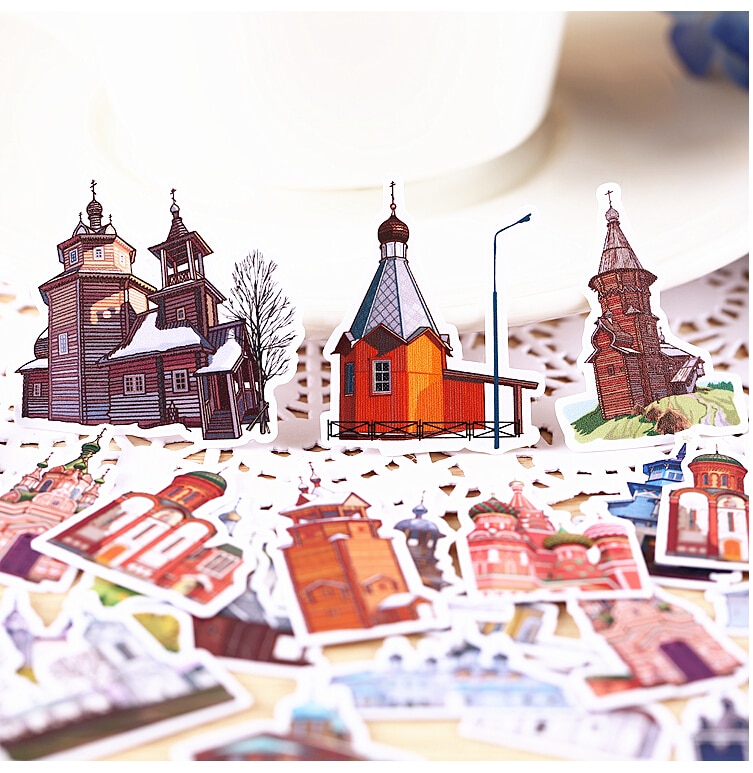 34pcs Creative kawaii self-made Send you a dream city / castle beautiful stickers /decorative sticker /DIY craft photo albums