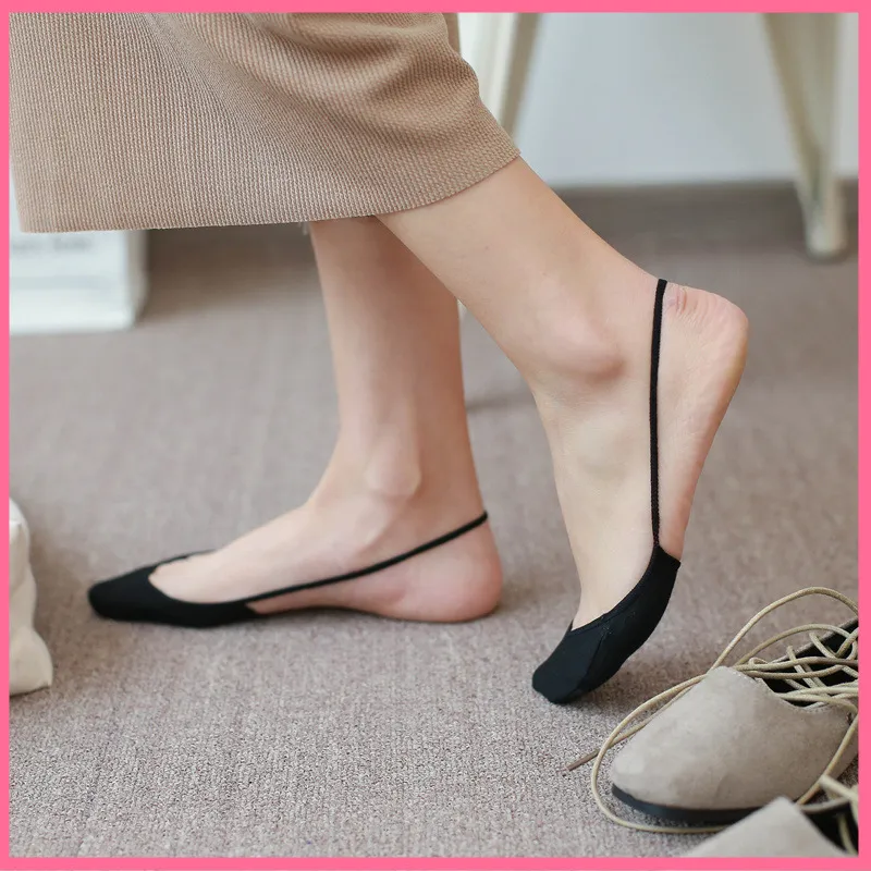 SP&CITY Soft Cotton Slippers Female Colorful High Heels Socks Fashion Women Breathable Boat Socks Summer Short Invisible Soc