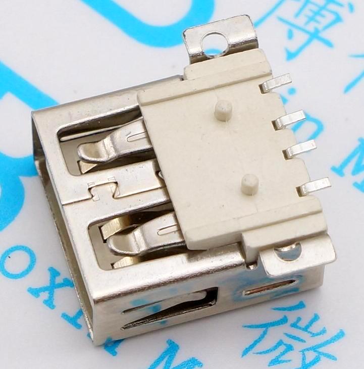 10pcs USB female seat AF SMD connector Full SMD Big 4PIN Type A mother A Free shipping