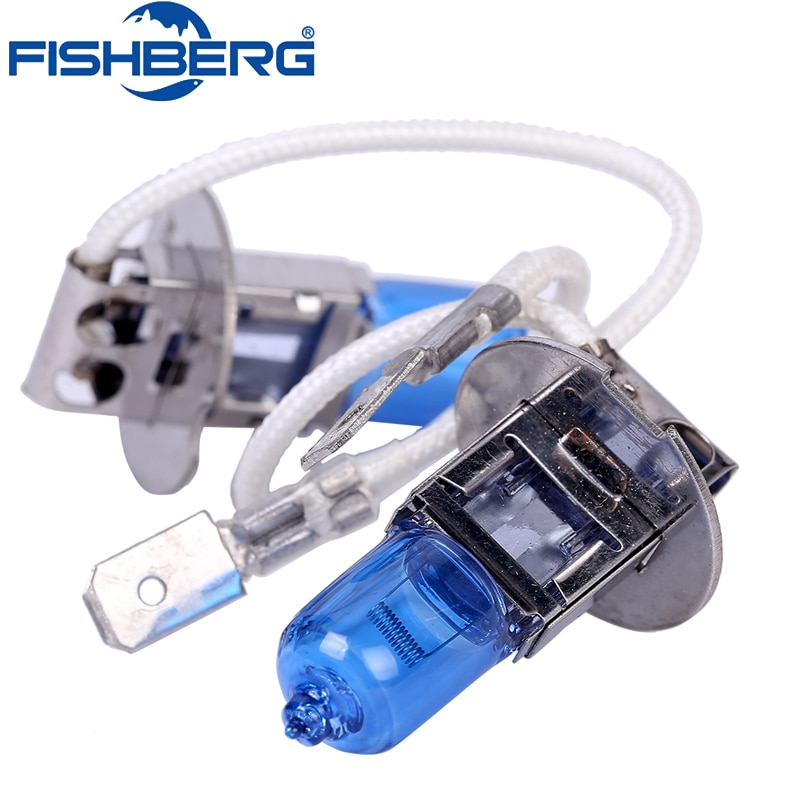 2pcs H3 55w Halogen Car Light Bulb 6000k Halogen Xenon Lamp 1600Lm Headlight Lamp Xenon Cars Fog Light Lens Car Styling