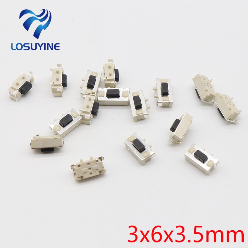 Free shipping 100PCS SMT 3X6X3.5MM Tactile Tact Push Button Micro Switch Momentary