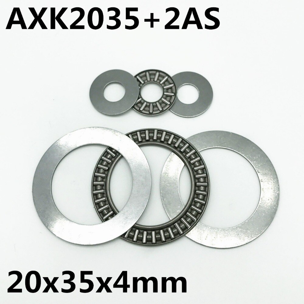10pcs AXK2035 +2AS Thrust Needle Roller Bearing 20x35x2 mm Thrust Bearing Brand New High quality