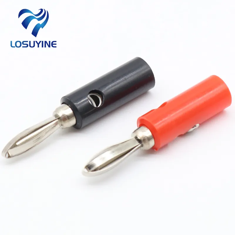 4pcs/lot 4mm Gold plated high quality speaker banana connector horn Speakers banana plug