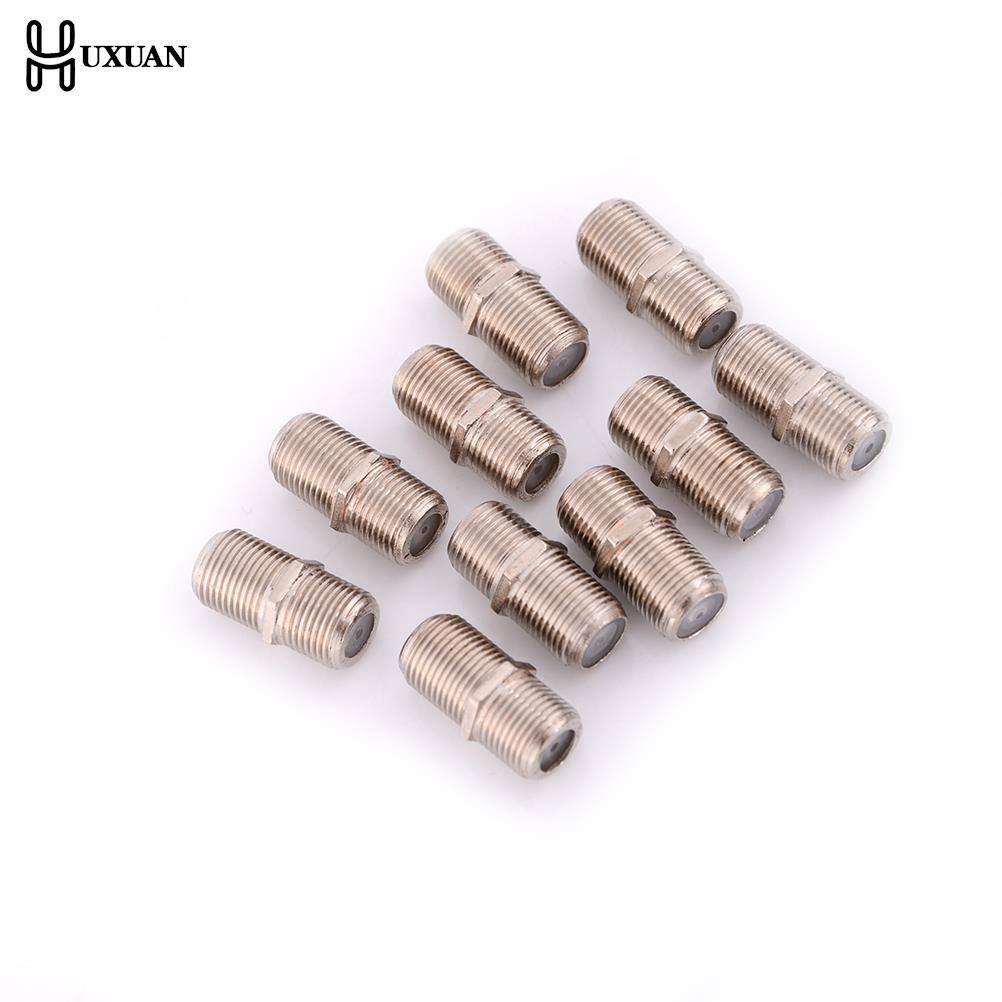10pcs/Pack F Type Coupler Adapter Connector Female F/F Jack RG6 Coax Coaxial Cable Used In Video High Quality