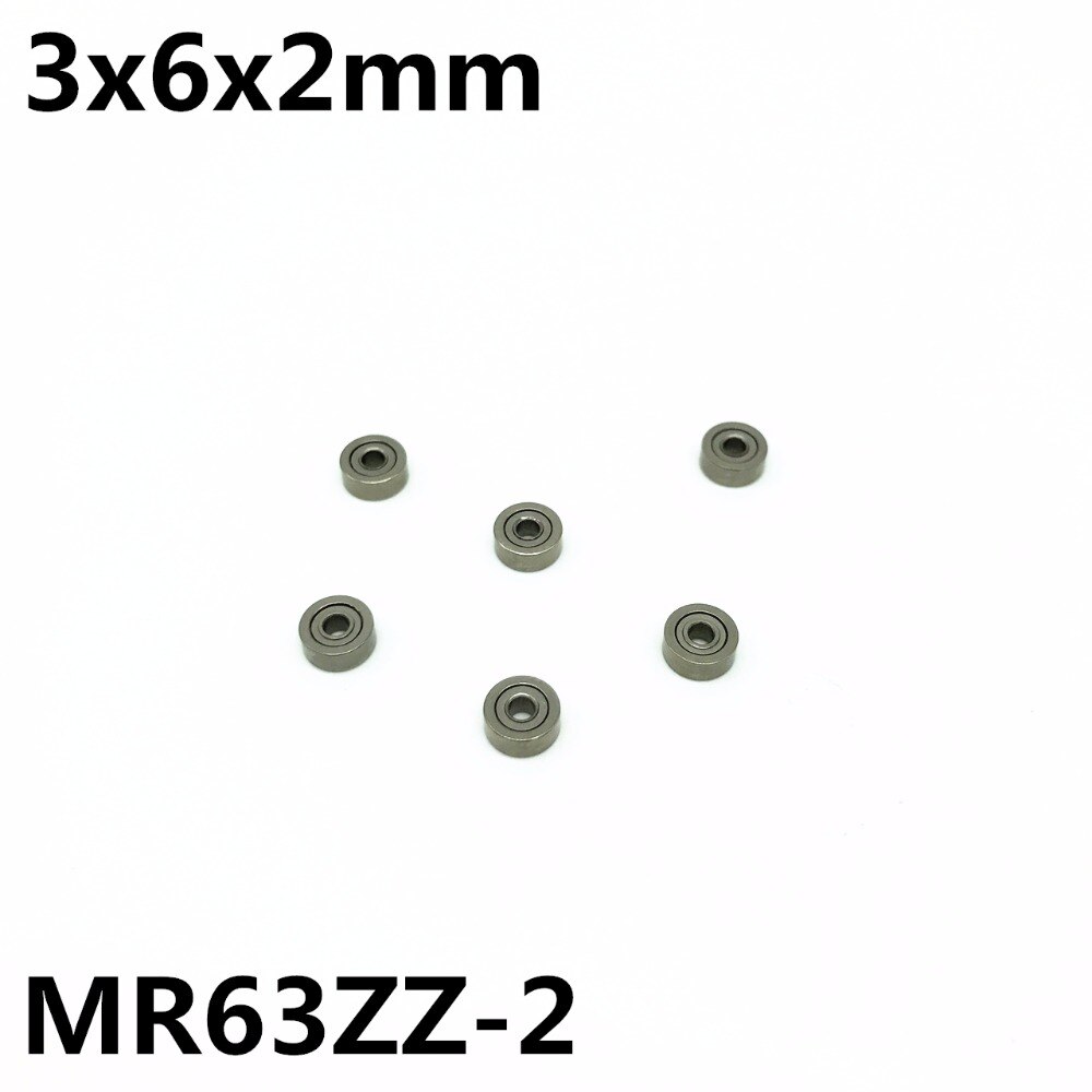 50Pcs MR63ZZ-2 3x6x2 mm Deep groove ball bearing Miniature bearing High qualit MR63