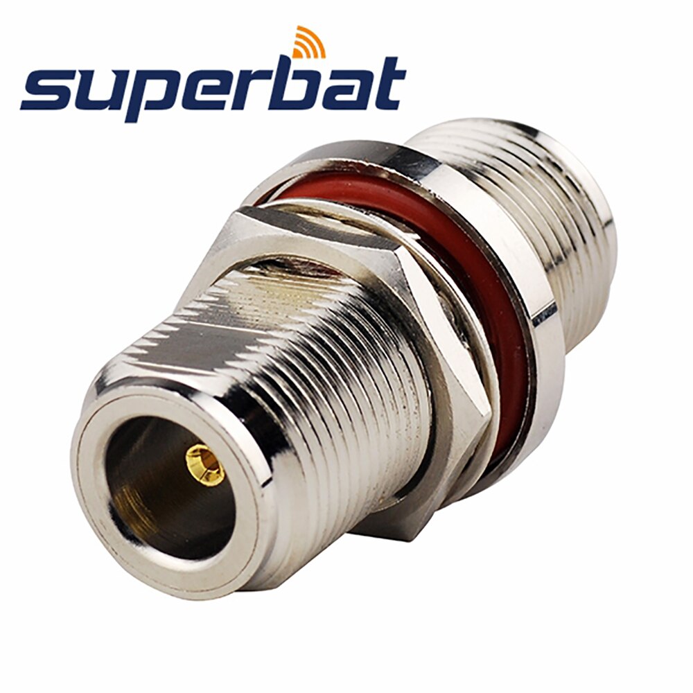 Superbat Audio & Video 50 Ohm N Adapter N Jack to Female Bulkhead Straight Free Hanging RF Coaxial Connector