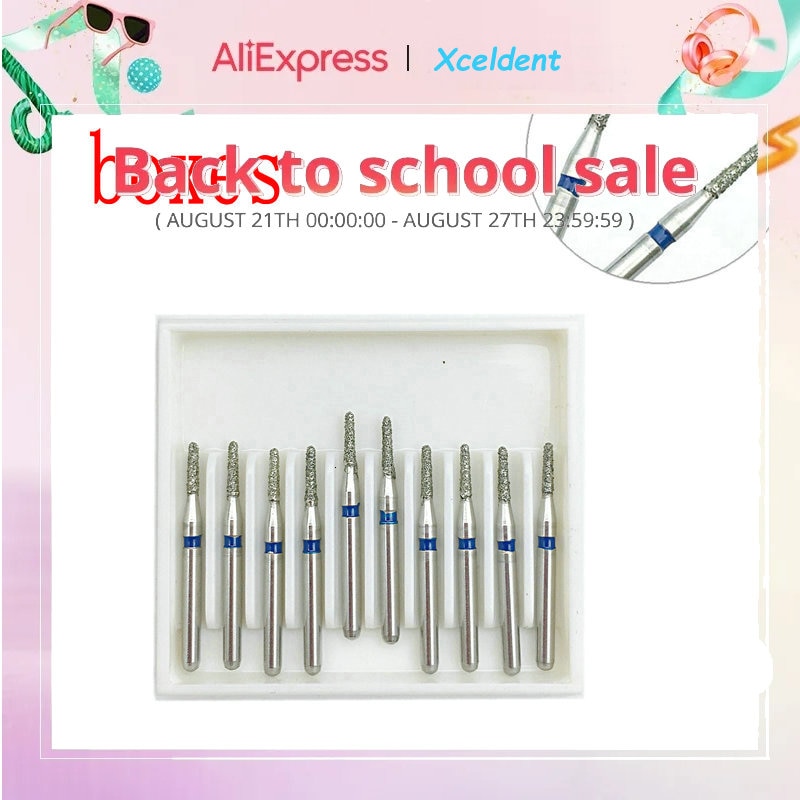 50Pcs Dental Diamond Burs FG 1.6mm shank for High Speed Handpiece CR series CR11/CR12/CR31/CR41