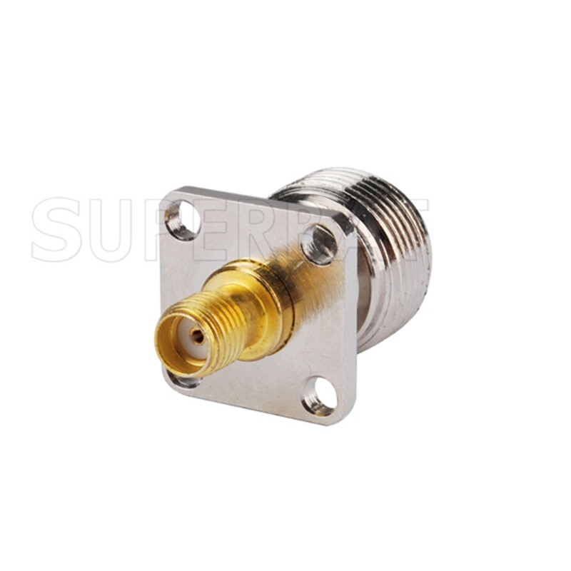 Superbat 5pcs SMA-N Adapter SMA Jack Goldplated to N Female Panel Mount Straight RF Adapter