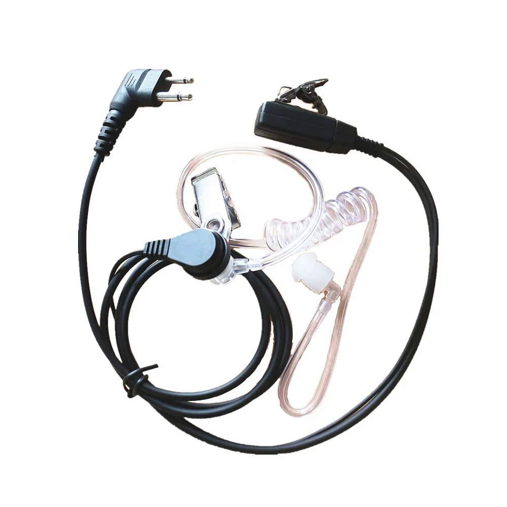 10x Acoustic Air Tube Headset Earpiece PTT Mic For Motorola Radio RDV-5100 RDV-2020 RDU-2020 RDU-2080D Walkie Talkie