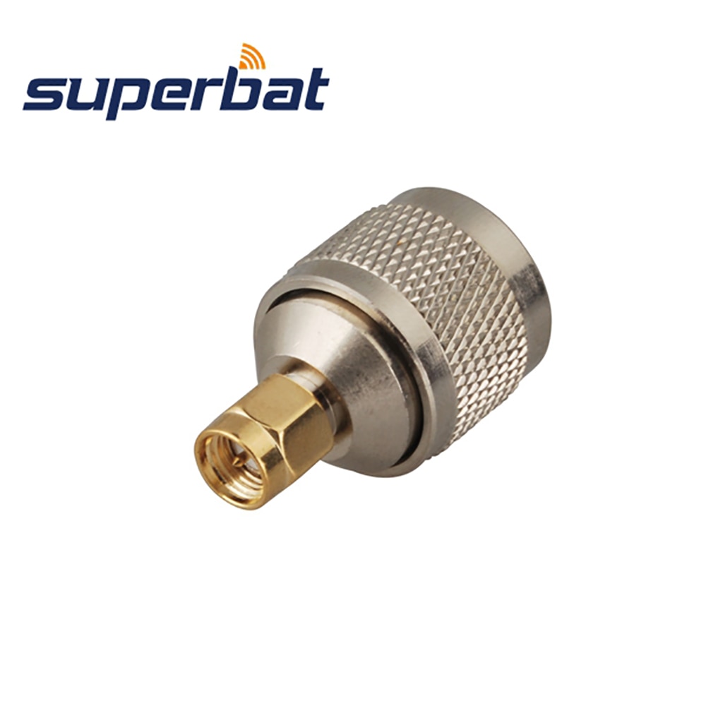 Superbat 5pcs SMA-N Adapter SMA Plug to N Male Straight RF Coaxial Connector