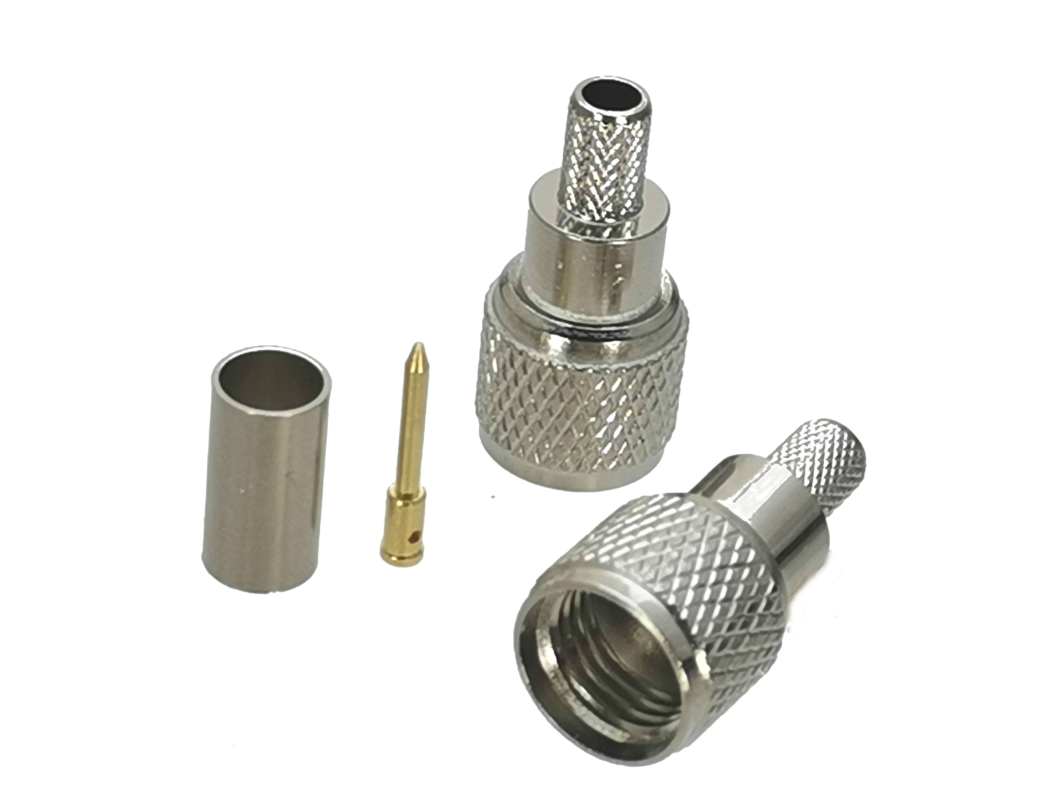 Mini UHF miniUHF male plug crimp RG58 LMR195 RG142 RG400 Cable RF Coaxial connector Wire Terminals