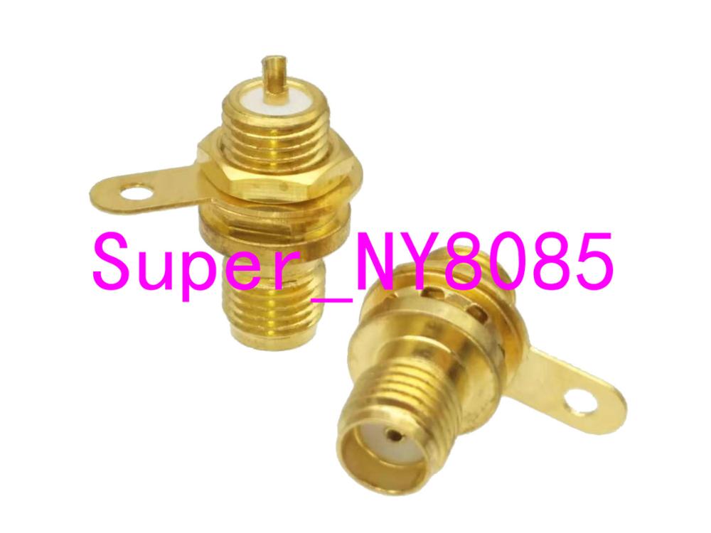 Connector SMA female jack Nut bulkhead handle solder panel mount straight