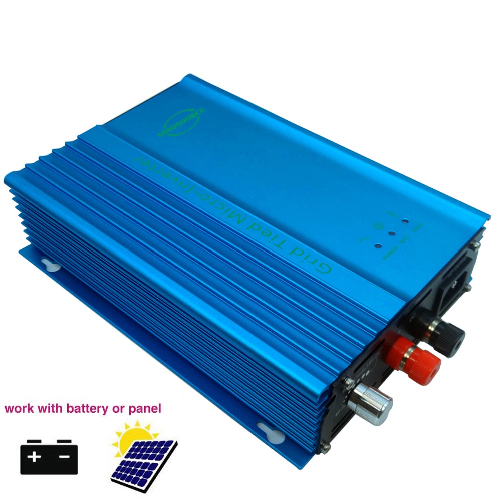 500W Micro Grid Tie Inverter MPPT Pure Sine Wave for Solar PV Panels &12V/24V36V/48V/72V Adjutable Battery discharge