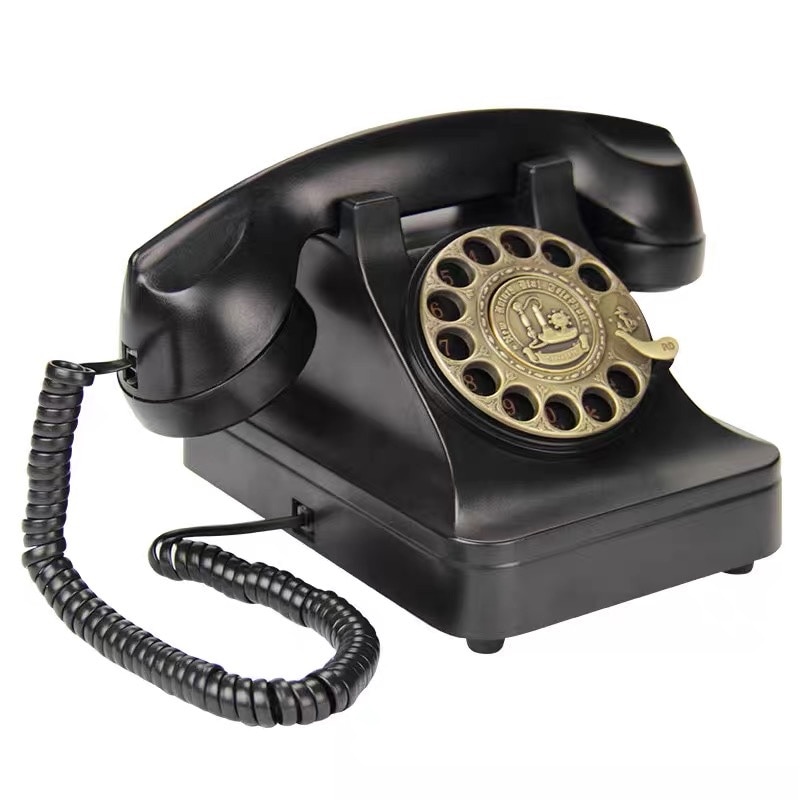 Vintage Swivel Plate Rotary Dial retro Telephone revolve Telephones Landline Phone For Office Home Hotel mechanical ring
