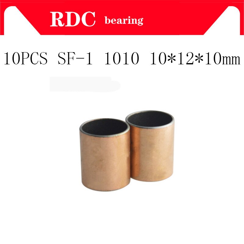 Free shipping 10pcs SF-1 1010 10x12x10 mm Self Lubricating Composite Bearing Bushing Sleeve Free shipping SF1