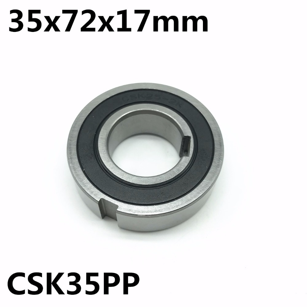 CSK35 CSK35PP 35x72x17 mm 6207PP One Way Bearing With Keyway Sprag Freewheel Backstop Clutch Free shipping