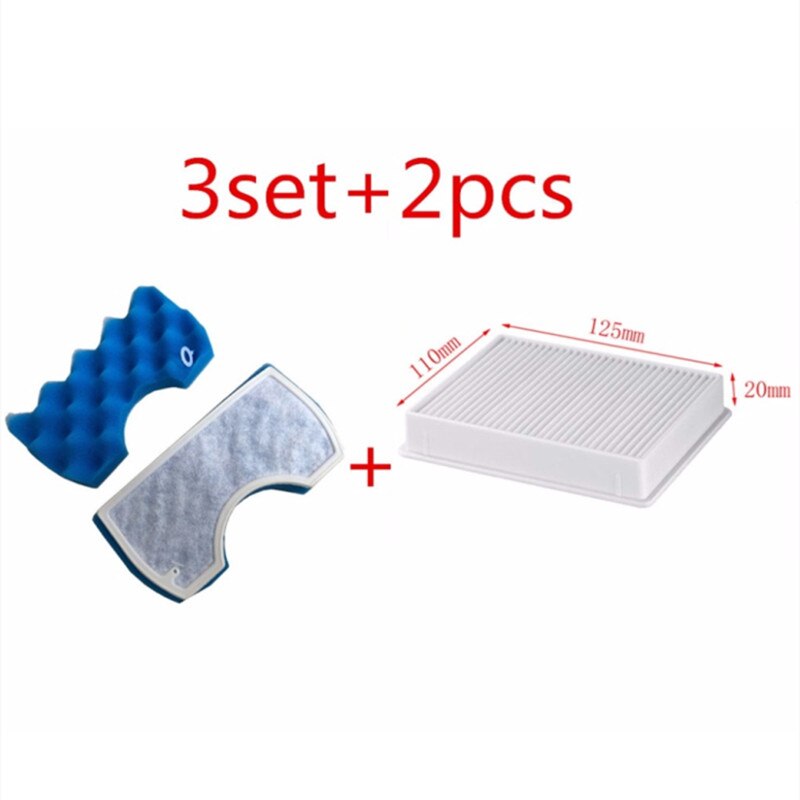 2* Vacuum Cleaner dust filter HEPA H11 DJ63-00672D Filter + 3*set of filter cotton for Samsung SC4300 SC4470 White VC-B710W