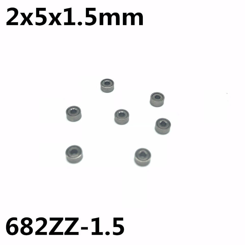 50Pcs 682ZZ-1.5 2x5x1.5 mm Deep groove ball bearing Miniature bearing High quality Model aircraft 682Z