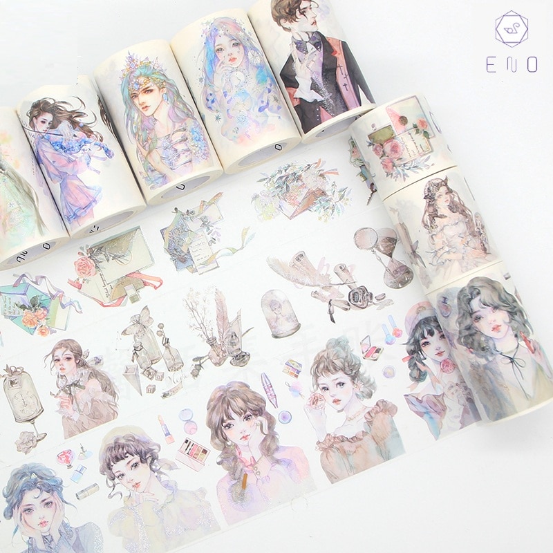 24 ENO High Quality Special Ink Fashion Girls Japanese Decorative Adhesive DIY Masking Paper Washi Tape Label Sticker Diary Gift