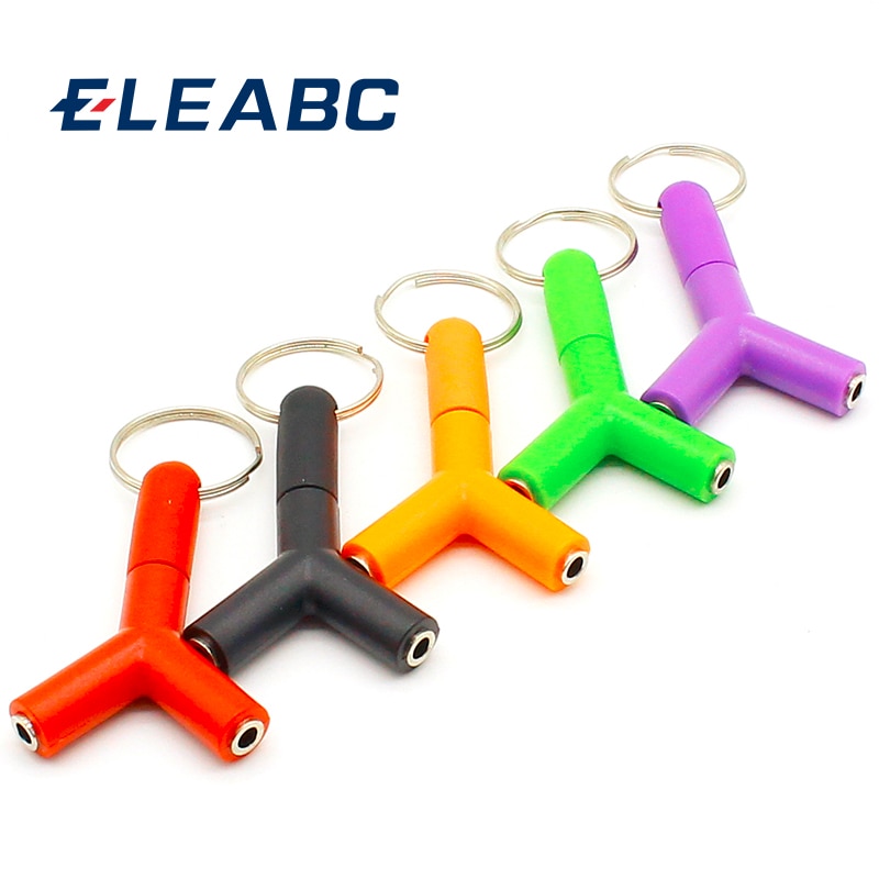 Y Type 3.5mm Headphone Male To Dual Female Audio Cables Headphone Splitter Adapter Plug Stereo Earphone Splitters