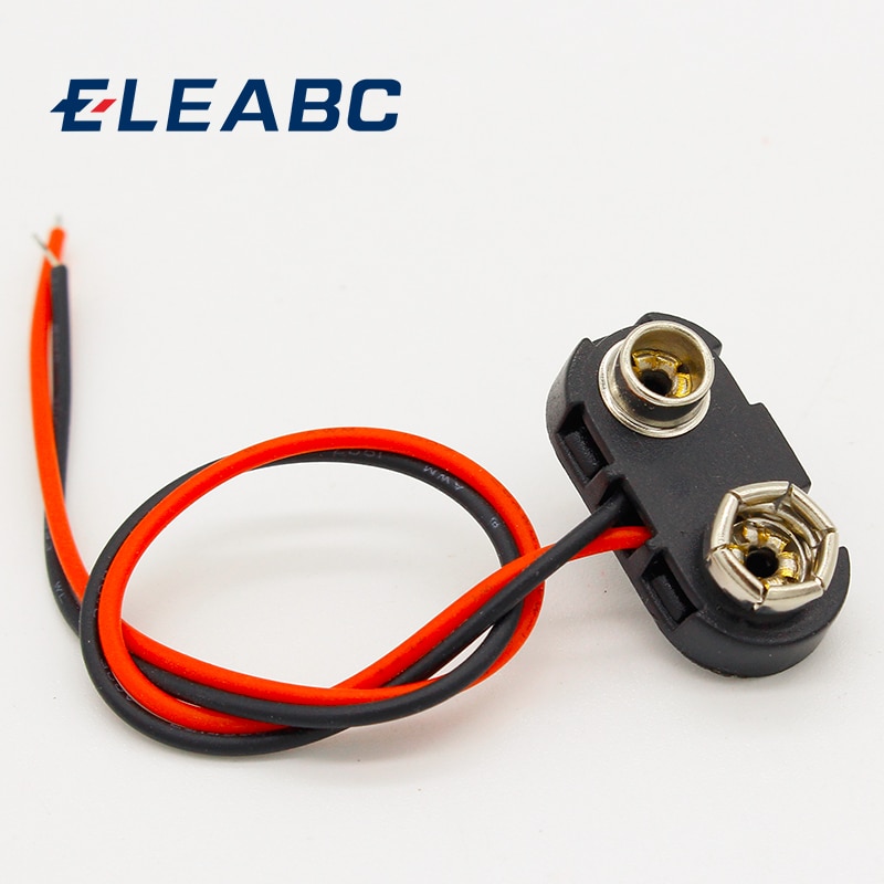 10pcs 9V Battery Snap Connector clip Lead Wires holder