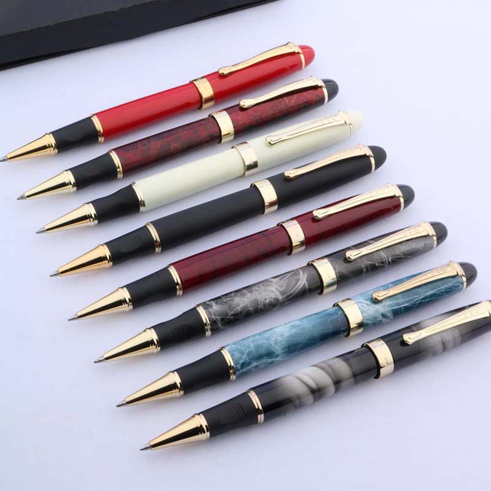 High quality brand JINHAO X450 golden Rollerball Pen white metal gift classic Trim calligraphy signature ink pen jinhao 450
