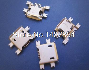 10pcs 5pin Female Micro USB Connector, SMD 4 Fixed feet, Widely used in tablet, phones and PDA