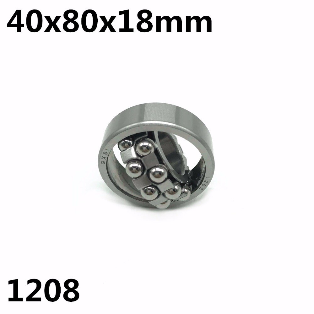 1pcs 1208 40x80x18 mm Double Row Self-aligning ball bearing High quality