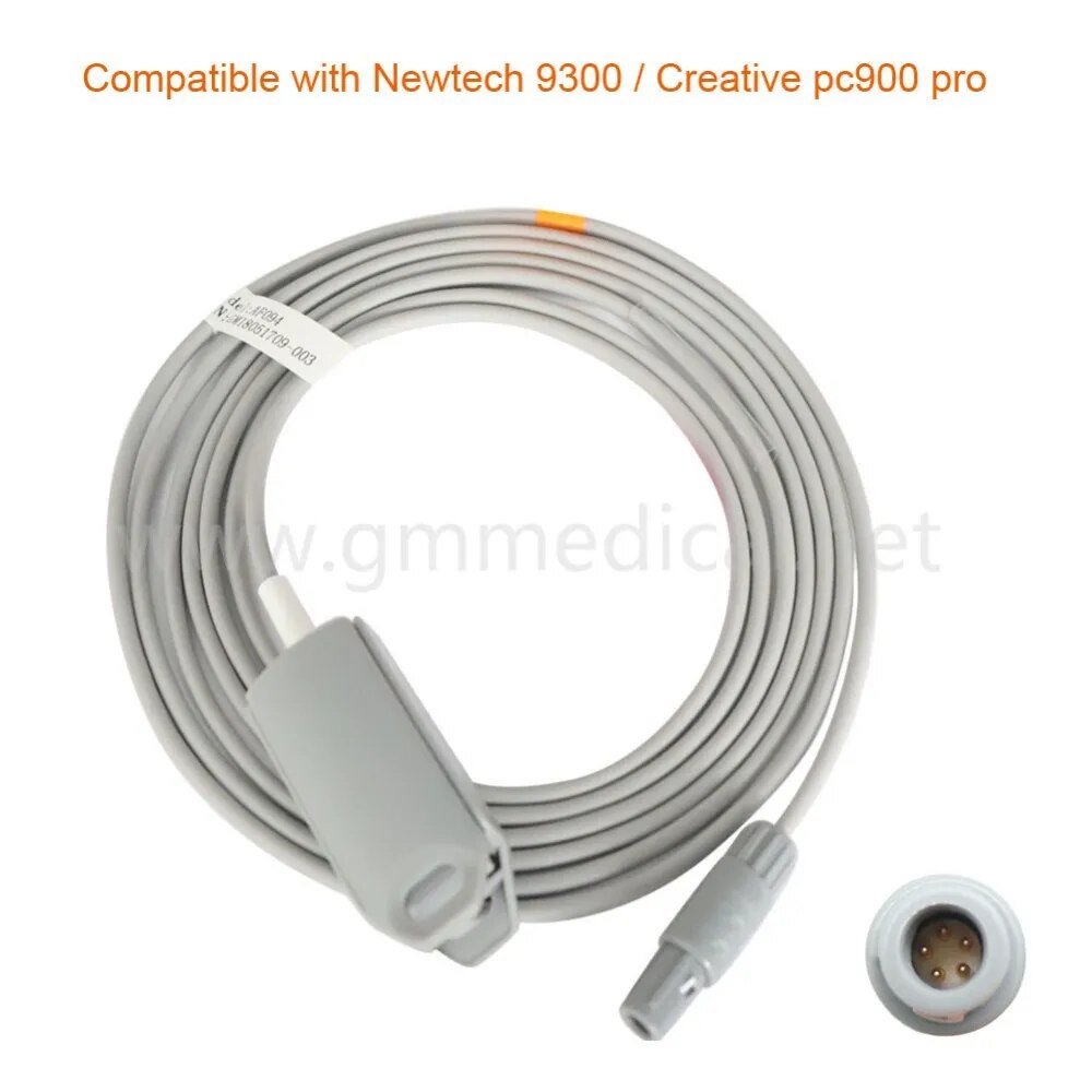 Adult Finger Spo2 Sensor 5pin (with dual keys )80 degree 3M Compatible With Newtech 9300/Creative pc900 pro.