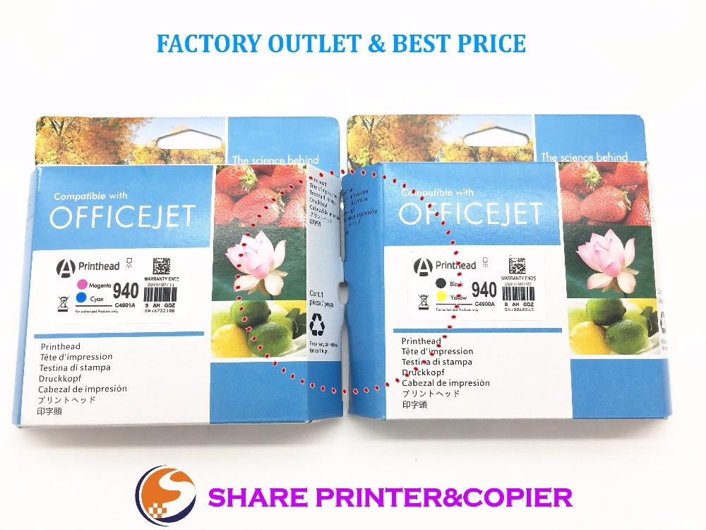 SHARE 1SET NEW printhead print head for HP940 C4900A C4901A Pro 8000 A809a A809n A811a 8500 A909a A909n A909g 8500A A910a A910g