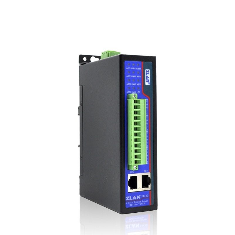 Isolated 4 serial port server 4 way 485/422 to Ethernet ZLAN5443D