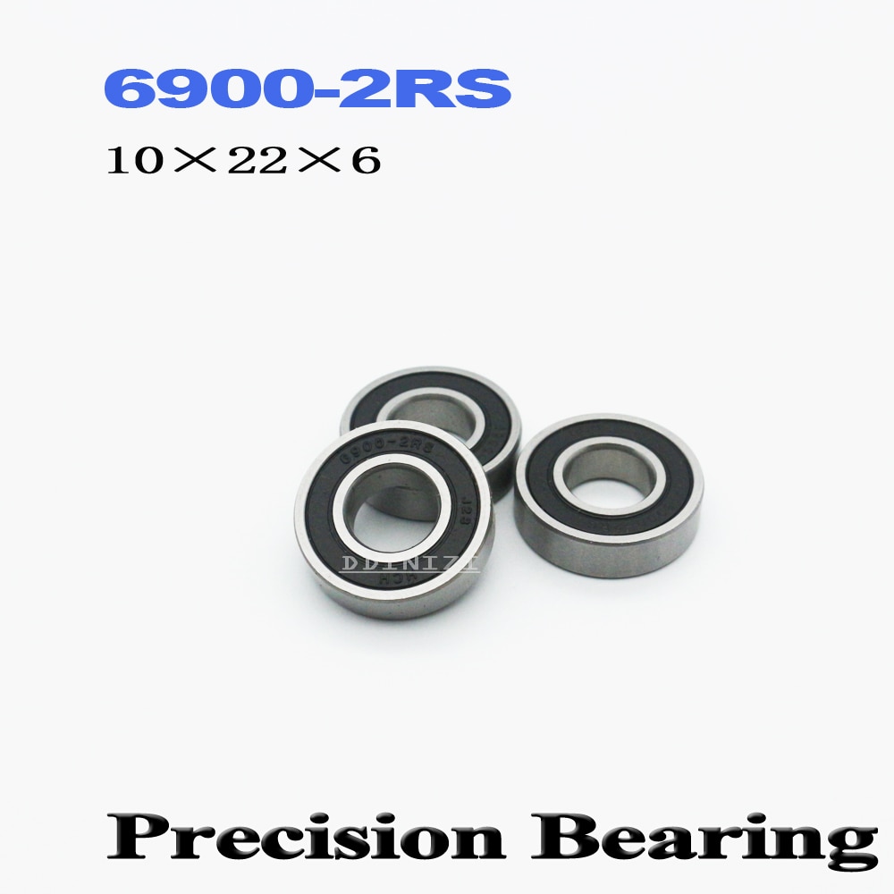 6900-2RS Bearing ABEC-1 10x22x6 mm Metric Thin Section 6900 2RS Ball Bearings 6900RS 61900 2RS (10PCS)