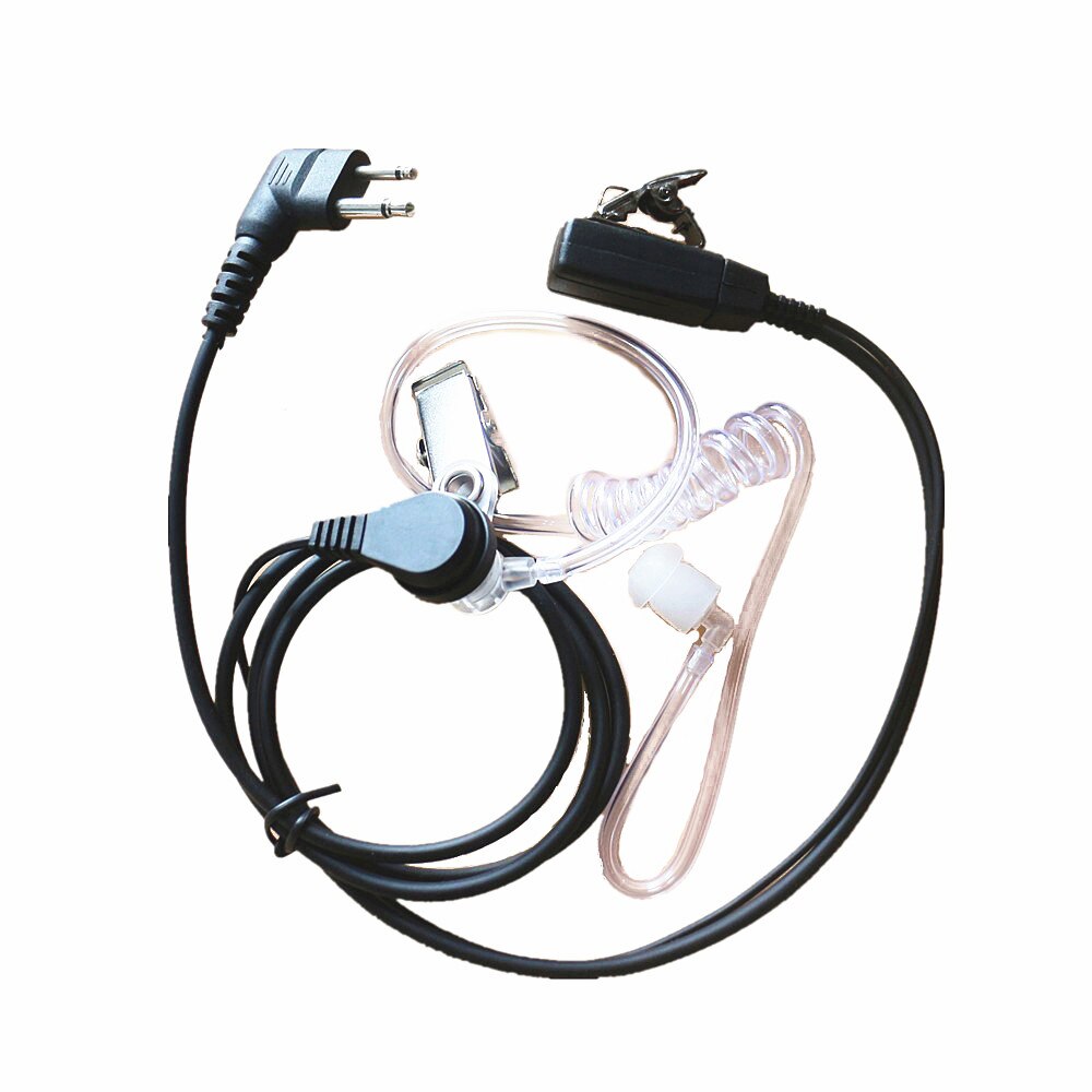 10x Security Acoustic Air Tube Headset Earpiece PTT Mic For Motorola Two Way Radio Mag One A6 A10 Q5 Q9 PTX600 2 Pin