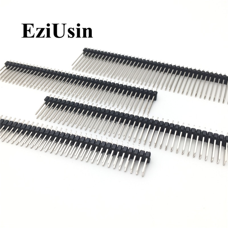 2.54mm double Row Male 2*40P PCB Board Pin Header Long 8.5/9.5/11/13/15/17/19/21/25/30mm Connector Strip Pinheader For Arduino