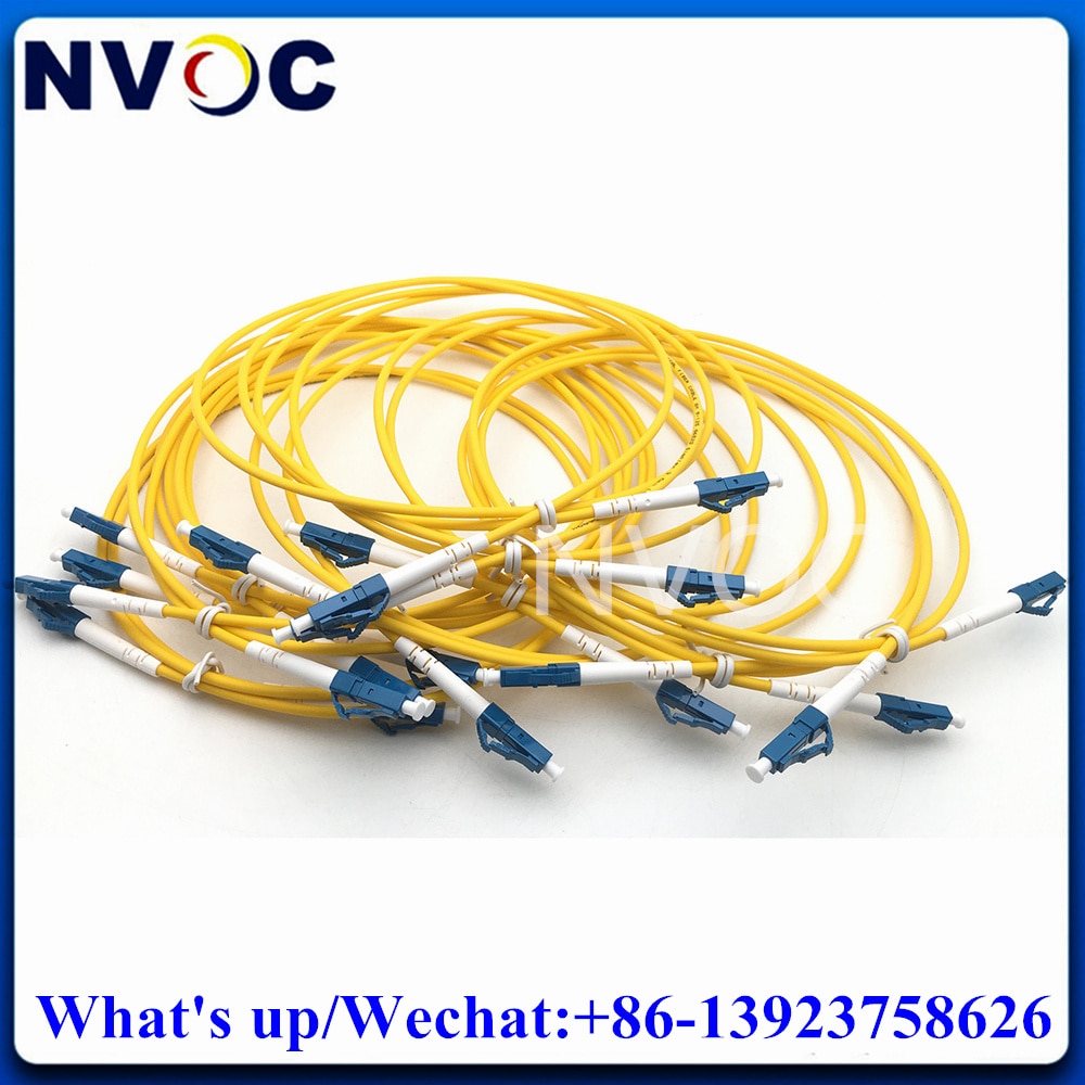 30Pcs Single Mode,G652D Simplex,0.3M,3.0mm,PVC/LSZH Jacket,LC/UPC-LCPC Fiber Optic Patch Cord,LC-LC SM Optical Jumper Connector
