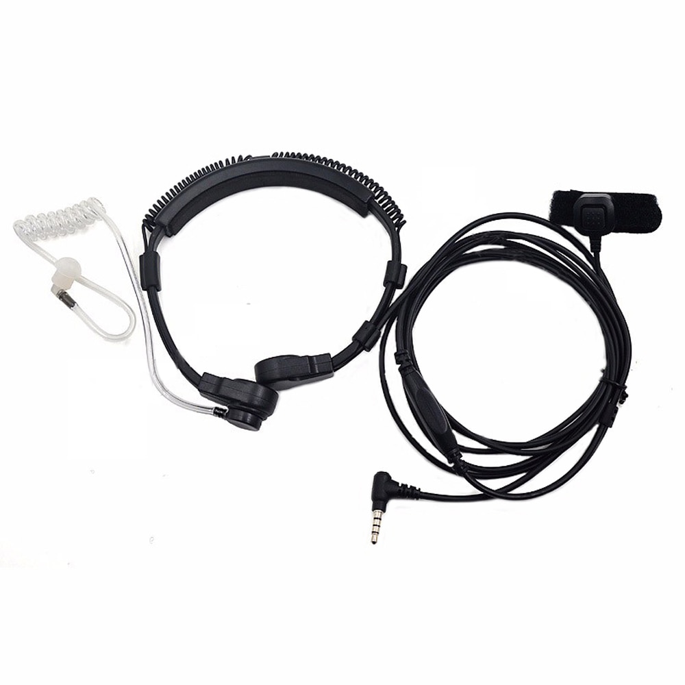 Throat Microphone Headset Earpiece Covert Tube PTT For Yaesu Vertex Radio VXF Series VXF-1 VXF-2 VXF-10 VXF-20 Walkie Talkie