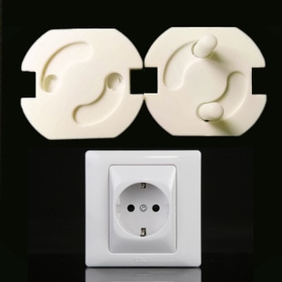10Pcs EU Socket Safety Plug Protector Electrical Outlet Baby Kids Safety Guard Anti Electric Shock EU Plug Rotated Socket Cover