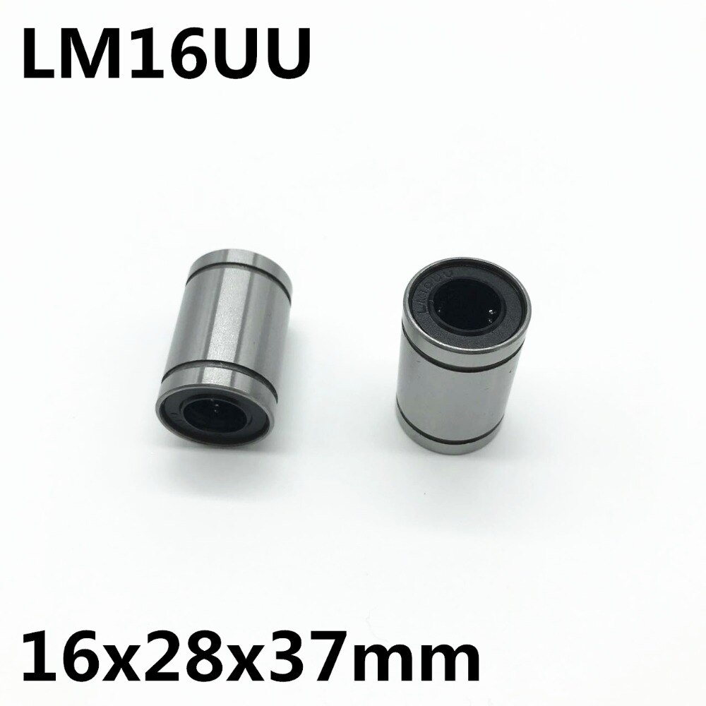 2pcs LM16UU ball bearing inner diameter 16x28x37 mm guide linear optical axis bearings Linear motion bearings high quality LM16