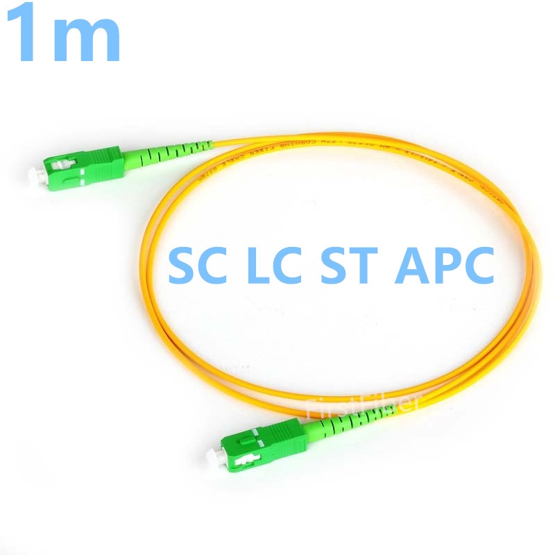 1m SC LC ST APC to SC LC APC G657A Fiber Patch Cable, Jumper, Patch Cord Simplex 2.0mm PVC OS2 SM Bend Insensitive