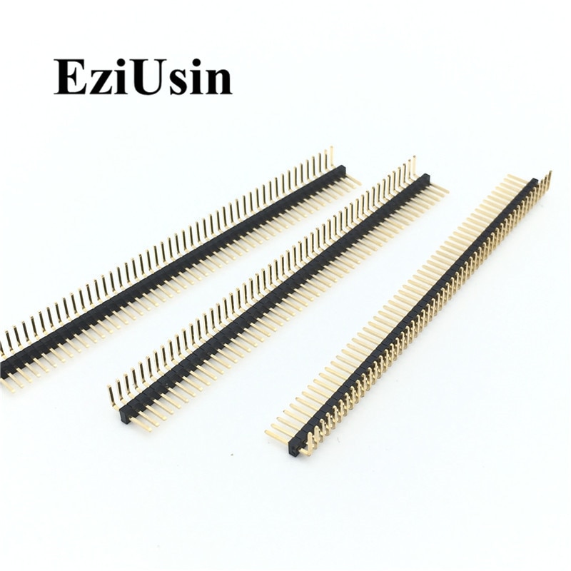 R/A 1.27mm 1.27 Single Row Right angle Male Female Breakaway PCB Board Pin Header socket Connector Pinheader 1*40p 1*50P