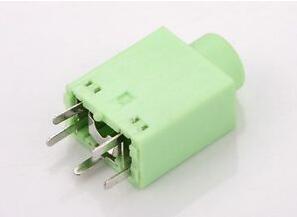 10PCS 3.5mm Female Audio Connector 5 Pin DIP Headphone Jack Socket PJ-358 Green