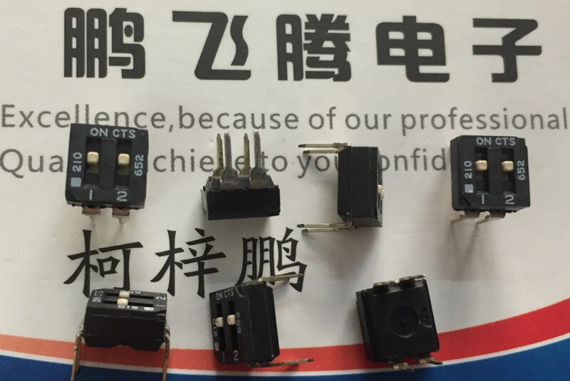 Original new 100% 210-2MS keyboard type flat dial 2bit digit dial switch DIP 2.54mm encoding 2P