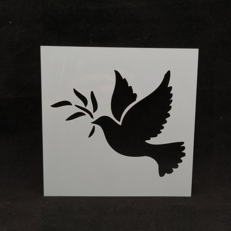 15*15 Pigeon Layering Stencils Drawing Color Spray stencil DIY Scrapbook photo album Decorative Embossing DIY Card Crafts