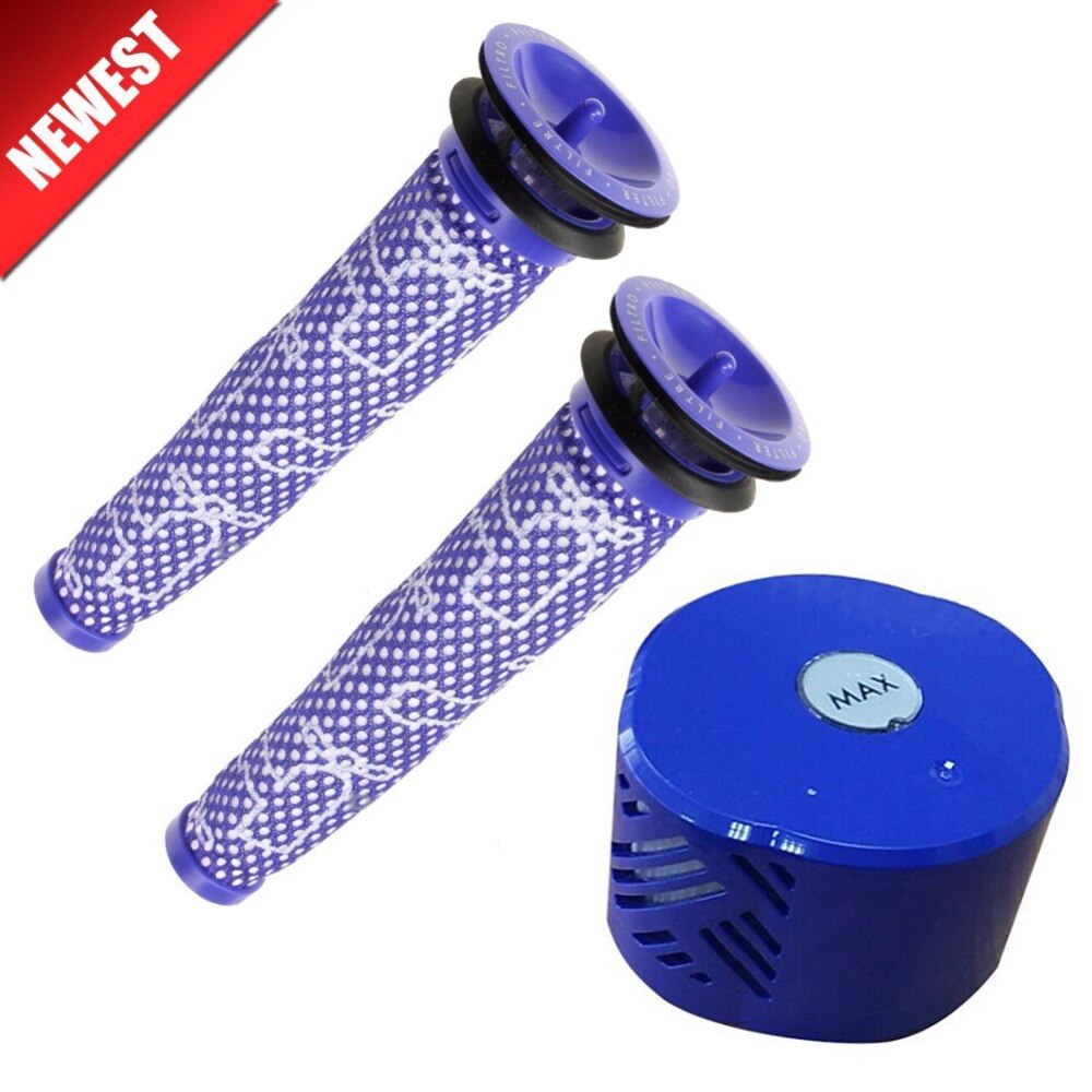 3pcs/set Pre & Post-Motor HEPA Filter Kit for Dyson V6 DC59 Vacuum Cleaner Parts fit part DY-96674101 & DY-96566101