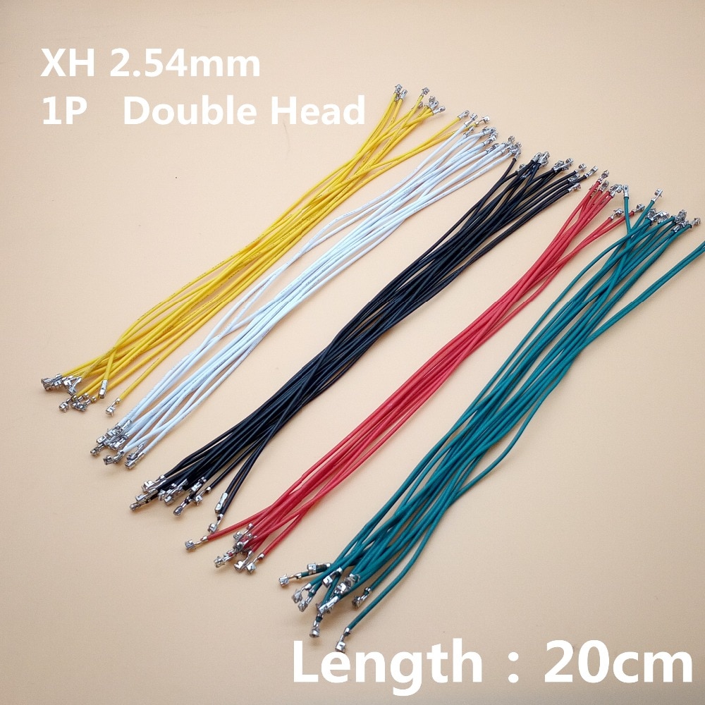 40pcs/lot 1P XH 2.54 Cable Jumper Wire Female to Female Double Head Spring Electronic Wire 24AWG 20cm Length