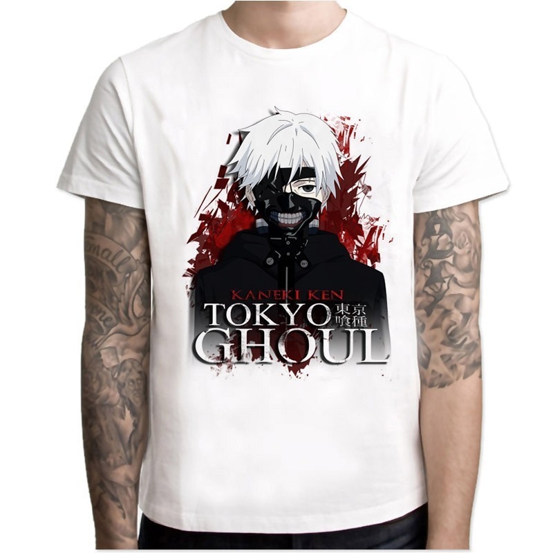 Tokyo Ghoul T Shirt Printed Japanese Anime Tokyo Ghoul T Shirts Clothes Ken Kaneki White Tokyo Ghoul Men Tshirt Women Shirt